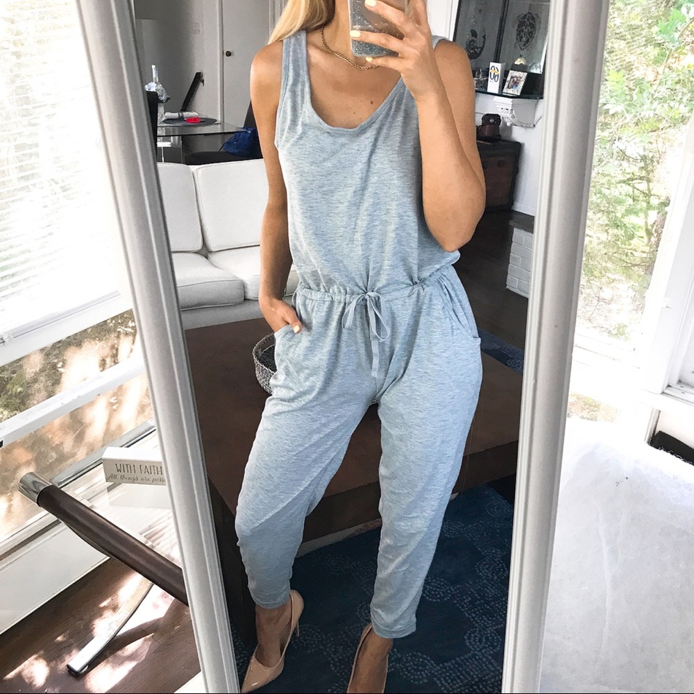 🆕 in! GREY TIE WAIST JUMPSUIT!